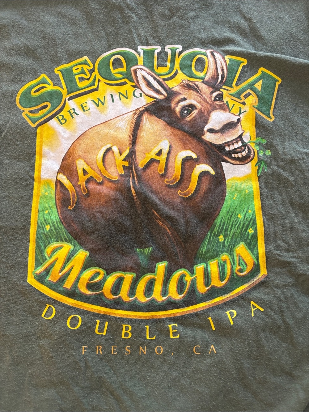 Great Lookin' SEQUOIA BREWING COMPANY 'Jack Ass IPA' Unisex Shirt-XL
